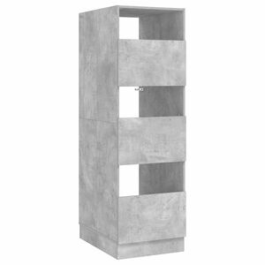 vidaXL Wasmeubel met opslag Betonkleurig 50 x 68 x 162 cm Bewerkt hout