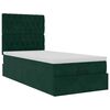 vidaXL Ottoman bed met matrassen 90x200cm fluweel donkergroen