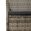 vidaXL 4-delige Loungeset met kussens poly rattan grijs