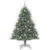 vidaXL Kunstkerstboom met 300 LED Groen 210 cm PVC en Plastic en Staal