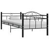 vidaXL Bedbank metaal zwart 90x200 cm