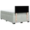 vidaXL Boxspring met matras fluweel lichtgrijs 120x200 cm
