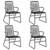 vidaXL Tuinstoelen 4 st 58x59x85,5 cm PVC-rattan zwart