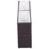 vidaXL Plantenbak verhoogd met 2 potten 90x20x40 cm poly rattan zwart