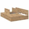 vidaXL Opbergbedframe Artisan Eiken 150 x 200 cm Bewerkt hout