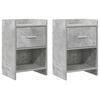 vidaXL Nachtkastjes 2 st Betongrijs 40 x 30 x 60 cm Bewerkt hout