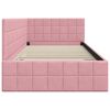 vidaXL Hoekbedframe met hoofdeinde Roze 90 cm x 200 cm Fluweel