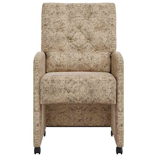 vidaXL Dining Stoelen met Wielen 2 pcs Lichtgrijs 58 x 67 x 97 cm