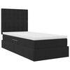 vidaXL Opbergbed met LED met matras met LED Zwart 90 x 190 cm Fluweel