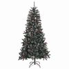 vidaXL Kunstkerstboom met 300 LED Groen 210 cm PVC en Plastic en Staal