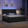 vidaXL LED Box Spring Bed met matras Zwart 200 x 200 cm Stof