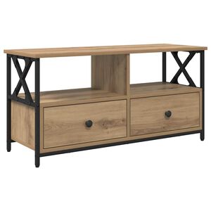vidaXL TV-kast Artisan Eiken 90 x 33 x 45 cm Engineered hout en staal