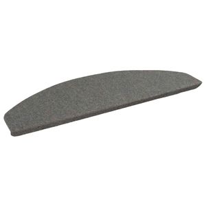 vidaXL Zelfklevende Trapmatten Halfrond 15 pcs Grijs 80 x 28 x 3,5 cm