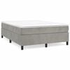 vidaXL Boxspring bed 140x190 cm fluweel lichtgrijs