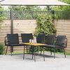 vidaXL Tuinbankenset 2 pcs Zwart poly rattan
