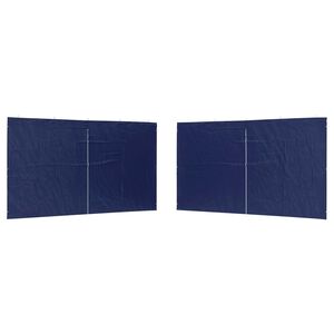 vidaXL Party Tent Zijwand 2 st 400 x 195 cm Blauw PE en staal