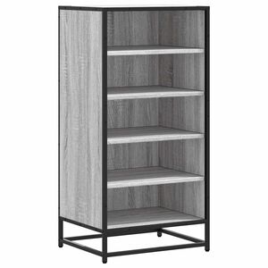 vidaXL Schoenenrek 48x38x97,5 cm bewerkt hout grijs sonoma eikenkleur