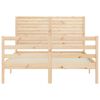 vidaXL Bedframe met hoofdbord massief hout 140x190 cm