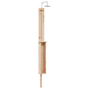 vidaXL Buitendouche 246 cm Massief grenenhout en roestvrij staal