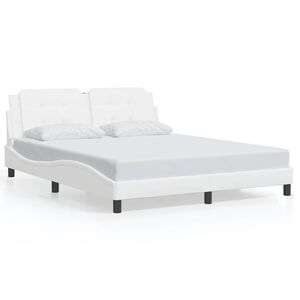 vidaXL Bedframe zonder matras "Zadar" kunstleer wit 160x200 cm
