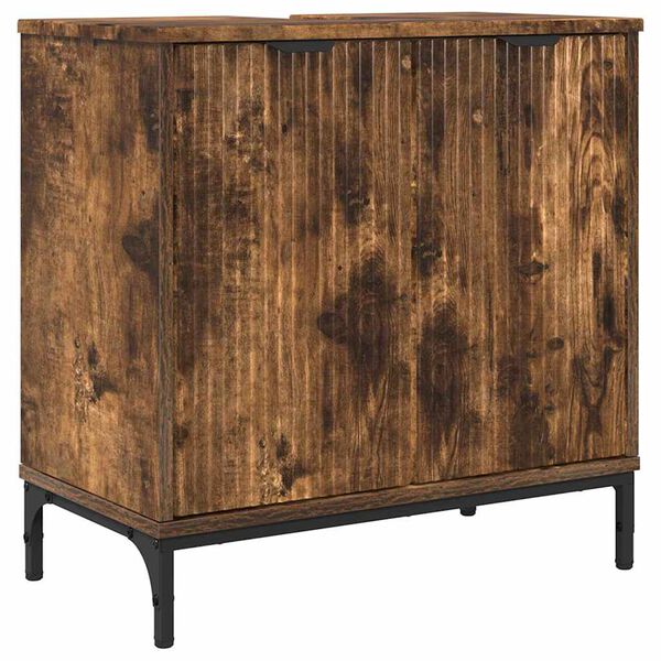 vidaXL Badkamertenk te kast Gerookt eiken 60,5 x 33,5 x 61 cm