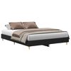 vidaXL Bedframe Zwart Eiken 203 x 143 x 25 cm Bewerkt hout