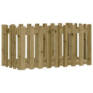 vidaXL Plantenbak verhoogd hekontwerp 100x50x50 cm ge&iuml;mpregneerd hout