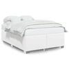 vidaXL Bedframe kunstleer wit 140x190 cm