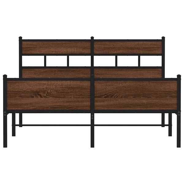 vidaXL Bedframe zonder matras bewerkt hout bruin eikenkleur 140x190 cm
