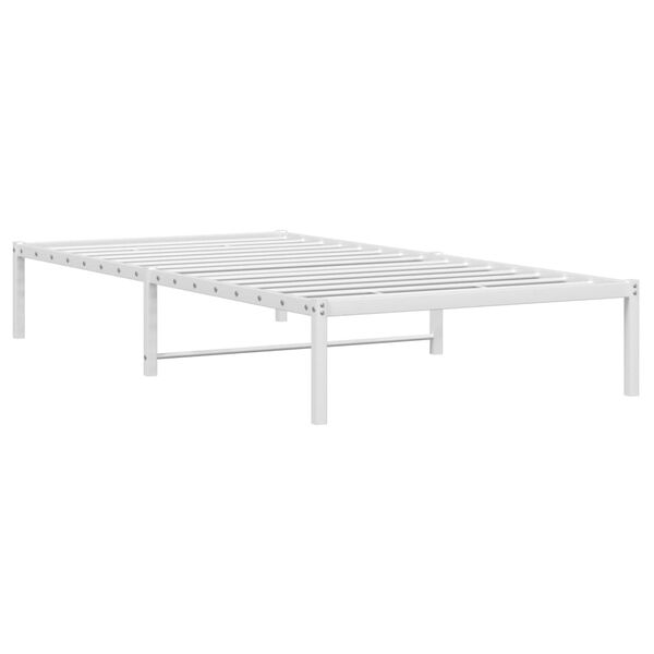 vidaXL Bedframe metaal wit 100x190 cm