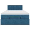 vidaXL Bed poef met matras 120x190 cm fluweel donkerblauw
