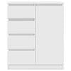 vidaXL Dressoir met lades 71x35x84 cm spaanplaat wit
