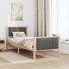 vidaXL Bedframe Bruin en donkergrijs 75 x 190 cm Massief grenenhout