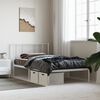 vidaXL Bedframe met hoofdbord metaal wit 90x200 cm