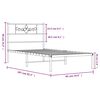 vidaXL Bedframe met hoofdbord metaal zwart 80x200 cm