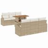 vidaXL Tuin Sofa Set 7 st beige en cr&egrave;mekleurig