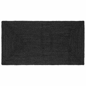 vidaXL Gebied Tapijt Donkergrijs 100 x 200 cm Jute
