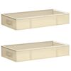 vidaXL Opbergdoos met transparant bovenraam 2 st Nonwoven stof 90 l