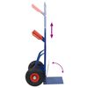 vidaXL Handtrolley Blauw en Rood 49,5 x 53 x 114 cm Staal