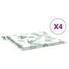 vidaXL Tuinstoelkussens 4 st bladpatroon 50x50x4 cm stof