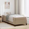 vidaXL Bedframe met matras Cappuccino 100 x 200 cm Stof