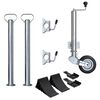vidaXL Neuswiel met 2 staanders en 2 spanklemmen 60 mm