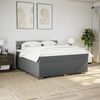 vidaXL Boxspring met matras stof donkergrijs 180x200 cm