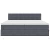 vidaXL Opslag bed met matras met hoofdeinde Donkergrijs 100 x 200 cm