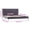 vidaXL Bedframe zonder matras stof 135x190 cm grijs