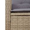 vidaXL 5-delige Tuinset met kussens poly rattan gemengd beige