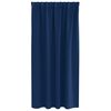 vidaXL Zwart-out Gordijnen met Ringen 2 pcs Donkerblauw 175 x 140 cm