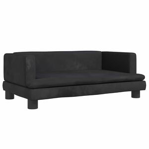 vidaXL Hondenmand 80x45x30 cm fluweel zwart