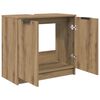 vidaXL Badkamer Kast Artisan Eiken 64,5 x 33,5 x 59 cm Bewerkt hout