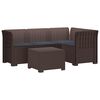 vidaXL 4-Persoons Tuinbank met Kussens Rieten Look PP Bruin